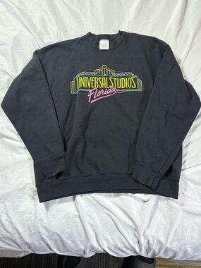 Vintage Universal Florida Black Crewneck Sweatshirt Tultex XL
